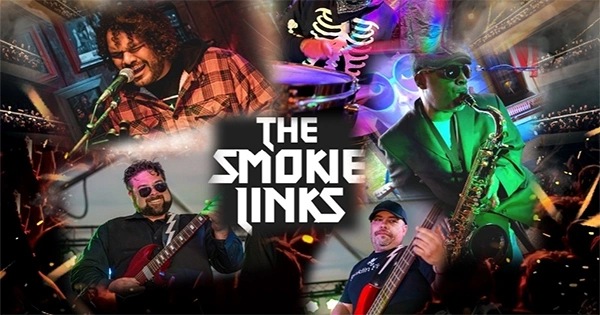 The Smokie Links performing live on vocals, guitar, bass, and saxophone